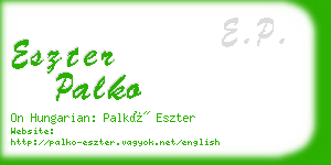 eszter palko business card